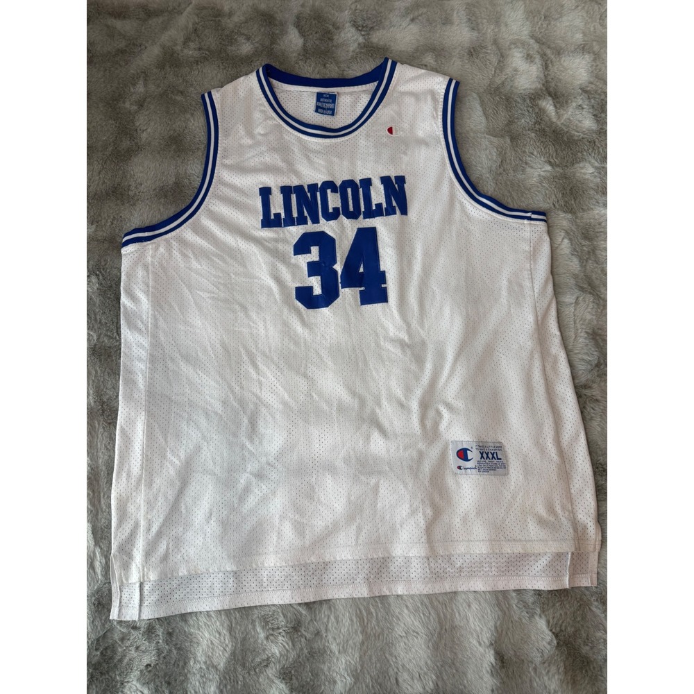 Champion Shuttlesworth Lincoln Jersey 34 Mens XXXL White Mesh-0595